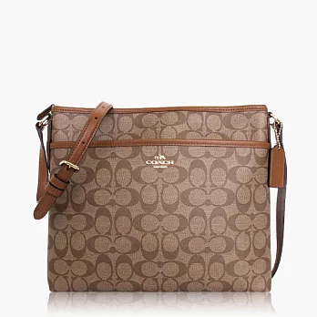 【COACH 外出推廌】PVC / 側背 / 斜背包_卡其咖