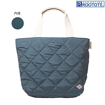 ROOTOTE 時尚菱格紋鋪棉手提袋-海軍藍(313902)