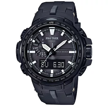 CASIO PRO TREK 浩瀚山嶽電波登山錶-PRW-6100Y-1BDR