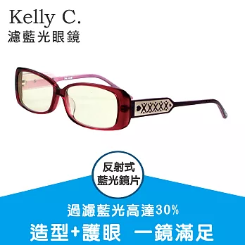 【Kelly C.】抗UV400流行.護眼愛心造型濾藍光眼鏡(SK6043-3)