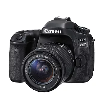 Canon EOS 80D 18-55mm IS STM (公司貨)(公司貨)+32G卡+大吹球清潔組+拭鏡筆-