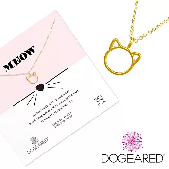 Dogeared purrfection 金色貓咪項鍊 呼嚕愛自由愛冒險 附原廠盒
