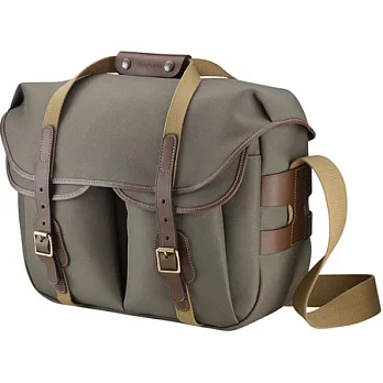 白金漢 Billingham Hadley Large Pro側背包/斜紋材質/綠色/巧克力色