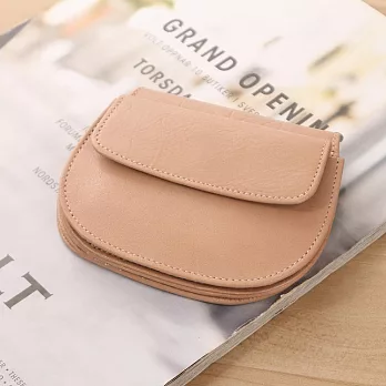 【SoLoMon原創設計皮件】呼啦啦皮革小卡夾零錢包玩色杏