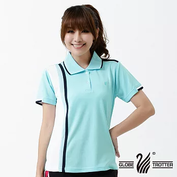 【遊遍天下】MIT台灣製女款休閒抗UV吸濕排汗機能POLO衫(SV032)3XL水藍
