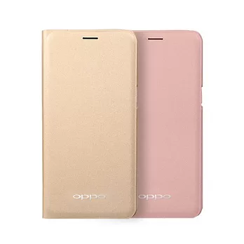 OPPO R9s 專用原廠視窗皮套 (台灣公司貨-盒裝)金色