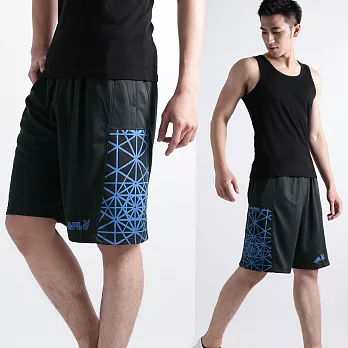 【遊遍天下】MIT台灣製男款時尚休閒運動短褲(P121)M黑/藍
