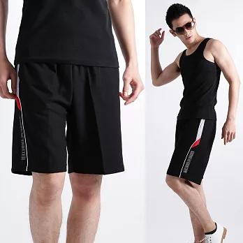 【遊遍天下】MIT台灣製男款超涼爽吸濕排汗運動短褲(P123A)XL黑色