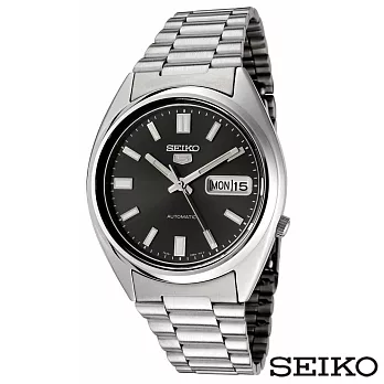 SEIKO精工 精工5日本製造夜光經典大刻度不鏽鋼男士手錶 SNXS79J1