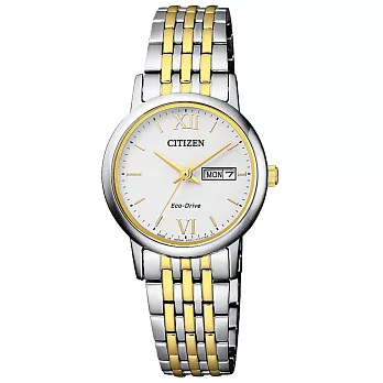 CITIZEN Eco-Drive 沉穩簡約星日期女錶-EW3254-87A