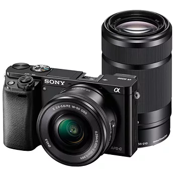 (公司貨)SONY A6000+16-50mm+55-210mm 雙鏡組/黑色