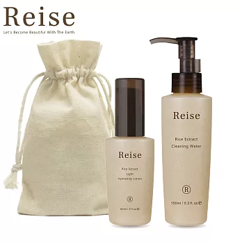 【Reise米膚】清爽保濕-保濕化妝水150ml+清爽保濕乳液60ml 贈：環保棉布袋