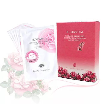 【BLOSSOM】玫瑰5D淨白保濕羽絲絨煥采面膜30ML(5片/盒)