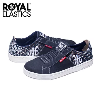 【Royal Elastics】男-Icon Washed 休閒鞋-深藍/網格紋(02363-550)US9深藍/網格紋