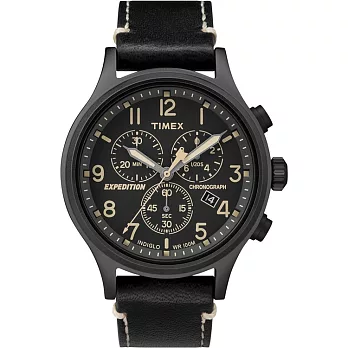 TIMEX 天美時 Scout Chrono系列三眼計時手錶 (黑 TXTW4B09100)