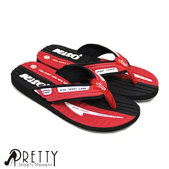 【Pretty】男款KITO超輕量舒適夾腳拖鞋EU41紅色