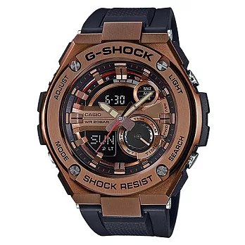 G-SHOCK「絕對強悍」再進化霸氣風格時尚運動限量腕錶-古銅色-GST-210B-4A
