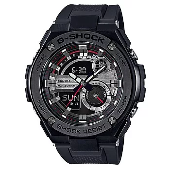 G-SHOCK「絕對強悍」再進化霸氣風格時尚運動限量腕錶-黑色-GST-210B-1A