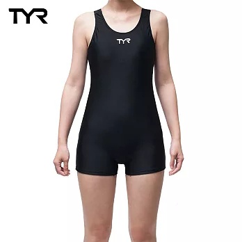 美國TYR Solid RacerBack Boyleg修身款連身四角泳裝S