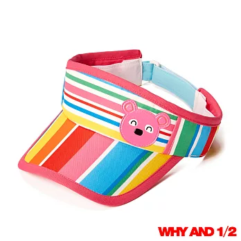 WHY AND 1/2 兒童帽 彩色條紋遮陽帽 多色可選54粉色