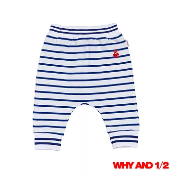 WHY AND 1/2 mini 藍白條紋七分褲60白色