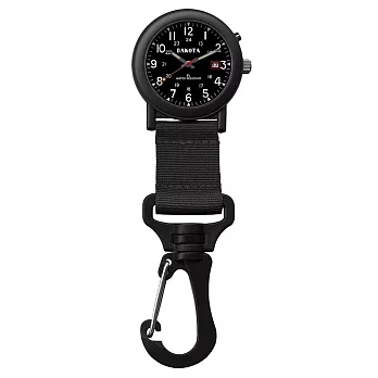 美國DAKOTA 黑色錶盤黑錶框極簡登山戶外運動掛錶40mm
