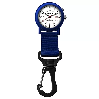 美國DAKOTA 白色錶盤寶藍色錶框極簡登山戶外運動掛錶40mm