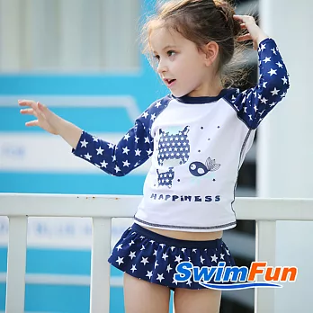 【Swim Fun】女童泳衣長袖星星分體兒童泳裝#7