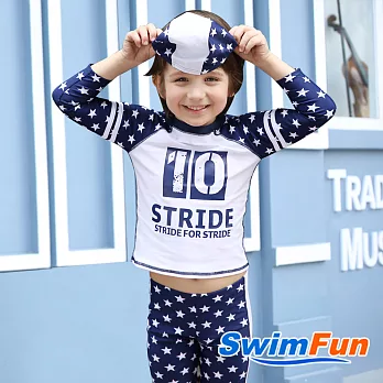 【Swim Fun】兒童泳衣長袖10號星星分體兒童泳裝#7