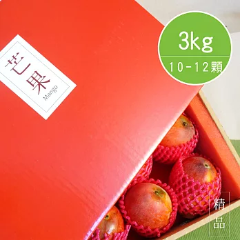 【陽光市集】枋山愛文芒果-友善種植精品禮盒(3kg/10-12粒)