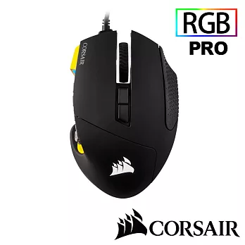 CORSAIR Gaming ScimitarPRO RGB電競光學滑鼠-黃