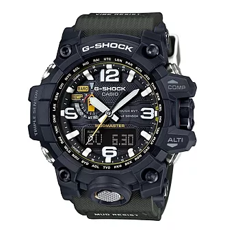 G-SHOCK 征服世界陸海空大戰強悍機能限量電波式腕錶-墨綠-GWG-1000-1A3