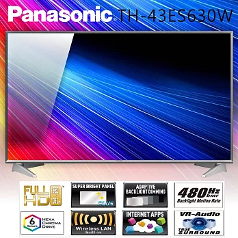 Panasonic國際 43吋FHD IPS LED智慧聯網顯示器+視訊盒(TH-43ES630W)＊送雙星牌14吋立扇+SMART-X10行動電源(隨機色)