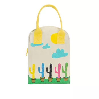 加拿大fluf有機棉拉鍊隨手袋--仙人掌