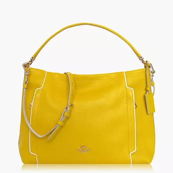 【COACH 多種背法】皮革 / 肩背 / 斜背兩用包(專櫃款)_黃色