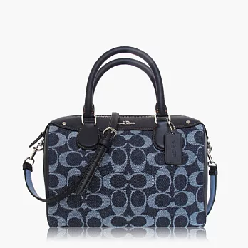 【COACH 多種背法】單寧布 / 肩背 / 斜背兩用包(小款)_單寧藍