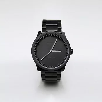 LEFF amsterdam｜tube北歐工業齒輪設計腕錶 (霧黑、黑鋼帶)