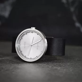 LEFF amsterdam｜tube北歐工業齒輪設計真皮腕錶 (不鏽鋼、黑皮帶)