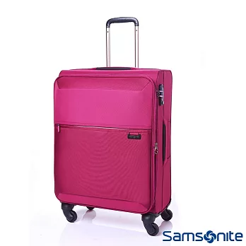 Samsonite新秀麗 25吋72H四輪TSA極輕量可擴充布面行李箱(紫紅)