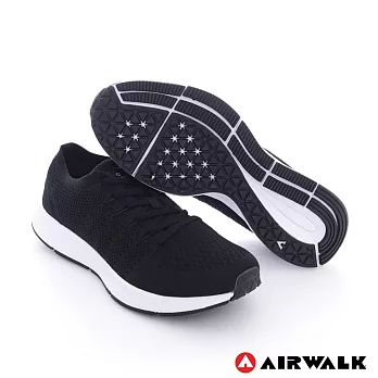 AIRWALK(男) - 親膚一夏 棉質編織網紋透氣襪感運動鞋US8.5黑