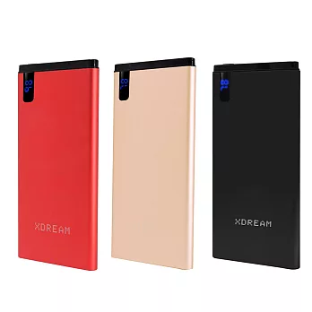 XDREAM 金屬動能 液晶顯示行動電源 7800mAh紅