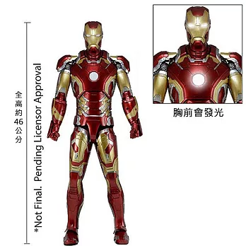 NECA 復仇者聯盟 奧創紀元 鋼鐵人 馬克43 發光 46CM 可動 完成品 代理