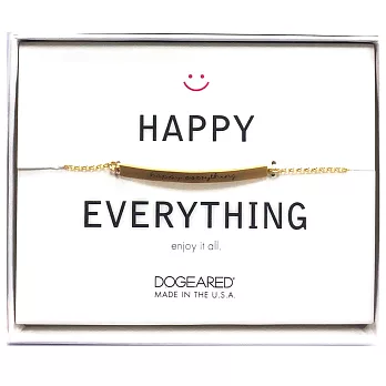 Dogeared 金色平衡骨手鍊 HAPPY EVERYTHING 開心過每一天 附原廠盒