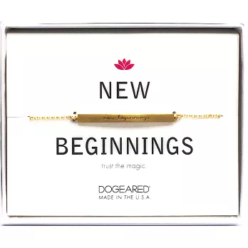 Dogeared 金色平衡骨手鍊 NEW BEGINNINGS 嶄新的開始 附原廠盒