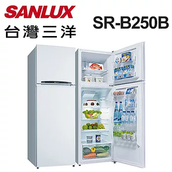 【台灣三洋 SANLUX】250公升雙門定頻冰箱 SR-B250B ※全新原廠公司貨