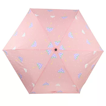 日系極輕量UV CUT晴雨傘_雨滴雨傘粉紅色