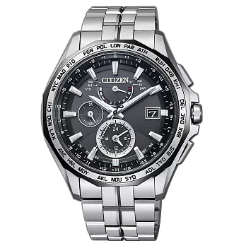 CITIZEN Eco-Drive 航空地堡時尚電波腕錶-AT9096-57E