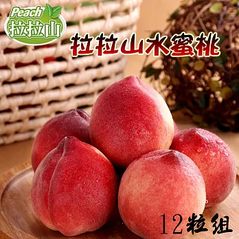 【買新鮮】嚴選拉拉山水蜜桃(12粒裝/盒)X2盒(免運)