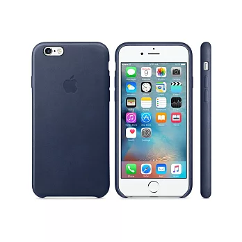 Apple 原廠 iPhone6 / 6S case 適用 皮革保護套(午夜藍-盒裝)藍色