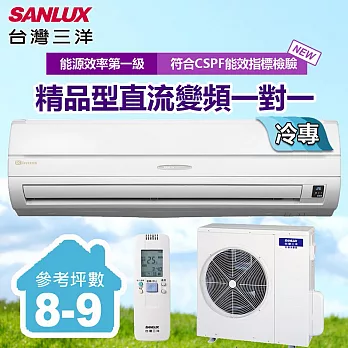 【台灣三洋SANLUX】8-9坪變頻單冷一對一分離式精品型冷氣(SAC-50V6/SAE-50V6)